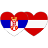 Serbia Austria Flag Heart