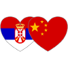 Serbie Chine Drapeau Cœur
