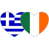 Greece Ireland Flag Heart