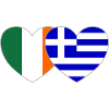 Ireland Greece Flag Heart