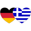 Germany Greece Flag Heart