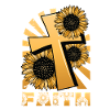 Religious Sunflower Cross Christian Faith