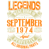 1974 September Birthday Legend