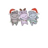 Christmas Hippo Christmas Pajamas
