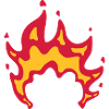 Flame Hair Wig Design
