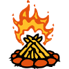 Fire primitive campfire camping