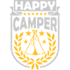 Happy Camper Logo Tent