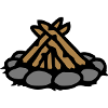 Campfire without fire Camping