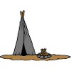 Campfire primitive tent design