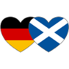 Germany Scotland Flag Heart