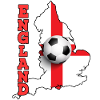 England Flag Kort Fodbold til britiske fodboldfans Gave