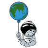Astronaute Ballon Planète Terre