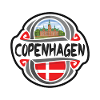 Copenhague Danemark Drapeau Voyage Souvenir Badge Stam