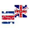 Costa Rica Großbritannien Flagge