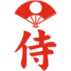 Samurai-Emblem des Satake-Clans (rot)