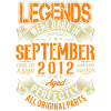 2012 September Birthday Legend