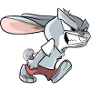 Funny angry rabbit