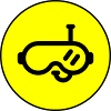 Diving goggles circle