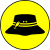 Fishing Hat Icon Circle