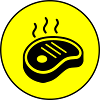 Steak icon circle
