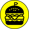 Cercle d’icônes de hamburger