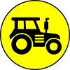 Tractor icon circle