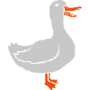 Cartone animato Uccello Carino Oca