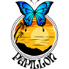 Summer blue butterfly