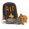 Cute Chartreux Carthusian Halloween Cat