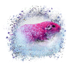 guinea pig, graffiti,painting,pink,pink