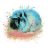 guinea pig,graffiti,painting,blue,pink,pop-art