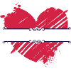 red cleft heart