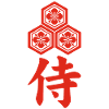 Samurai-Emblem des Asai-Clans (rot)