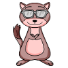 Weasel with sunglasses