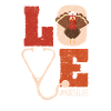 Love Turkey Stethoscope Nurse Life