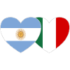 Argentine Italie Drapeau Cœur