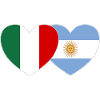 Italy Argentina Flag Heart