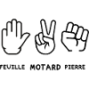 feuille motard pierre