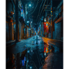 Abstract Cyber City SciFi