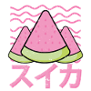 Pastèque Kawaii douce