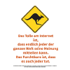 Känguru Schild mit Spruch
