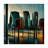futuristic city scene - poster
