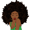 Sexy Afro Woman Silhouette T-Shirt