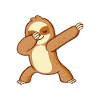 Dabbing Sloth Sloth Kawaii Dancing