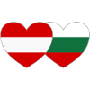 Austria Bulgaria Flag Heart