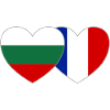 Bulgaria Fankreich Flag Heart