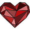 Heart red colour