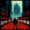 Ronin/Samurai auf den Straßen Tokios