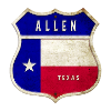 Allen Texas crest flags design