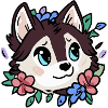 Flowery Husky Dog Malamute